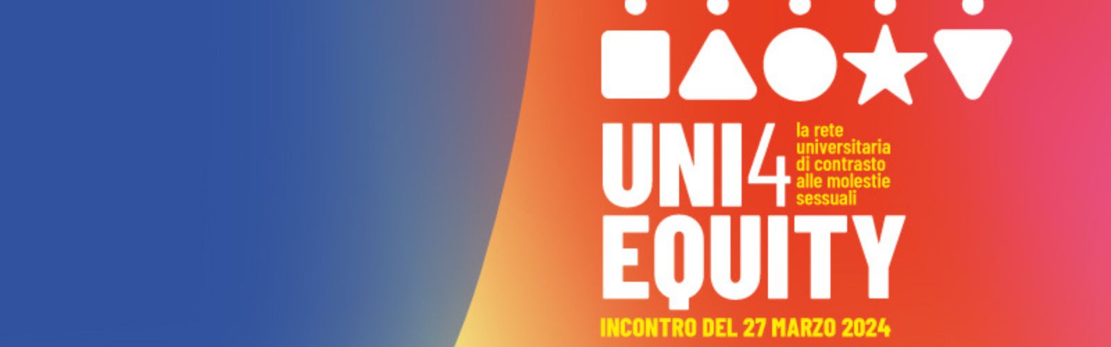 Molestie sessuali, il 27 marzo seminario dedicato a Uni4Equity